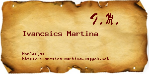 Ivancsics Martina névjegykártya