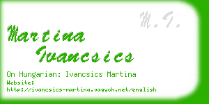 martina ivancsics business card